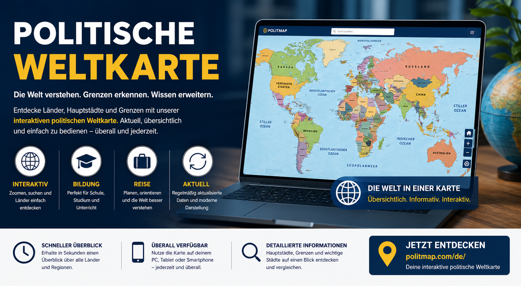 Politische Weltkarte: Warum moderne Karten unverzichtbar sind